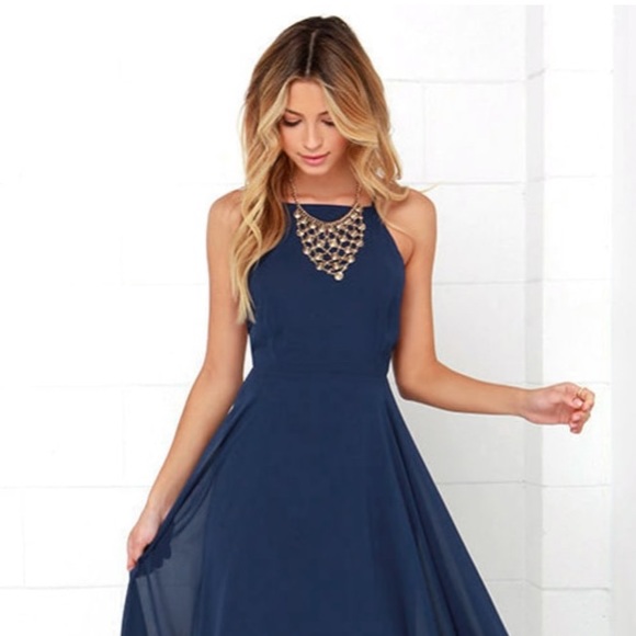Lulus Dresses & Skirts - Lulu’s Navy Blue Maxi Dress